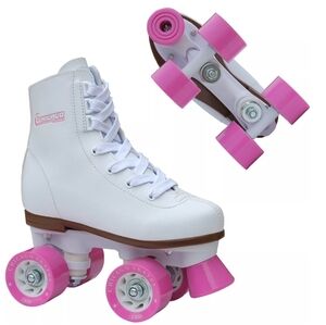 NEW Chicago Skates Girls Rink Skate Roller Skates White with Pink Wheels